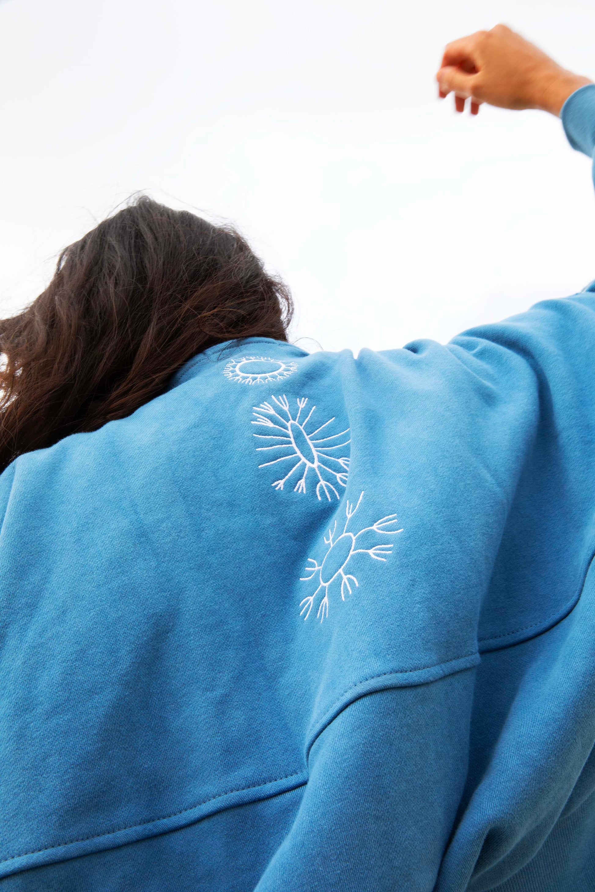 WOMEN'S TATTOO BOMBER - INDIGO